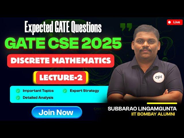 EXPECTED QUESTIONS OF DMS | LECTURE - 2 | GATE CSE & GATE DA