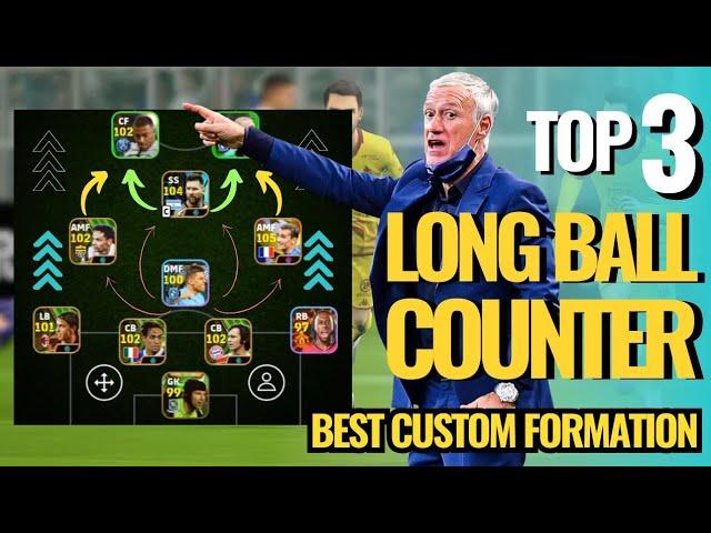 Top 3 Best Long Ball Counter Customized Formations eFootball 2024 | Formasi Terbaik Serangan Balik