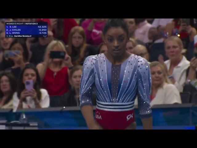 Simone Biles stuns on floor night 1 | U.S. Olympic Gymnastics Trials