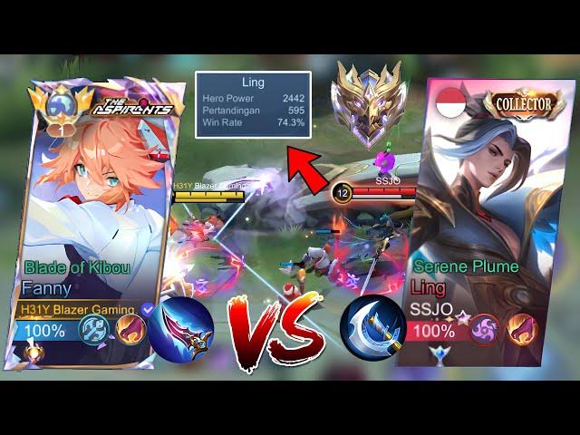 BLAZER TOP GLOBAL 1 FANNY VS PRO LING SERENE PLUME!! AGRESSIVE MODE : ON - Mobile Legends