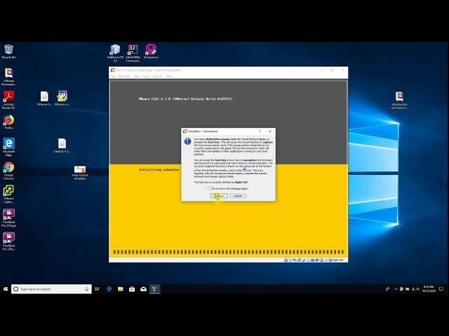 Installation of VMware Vsphere ESXi 6.7 on VirtualBox host