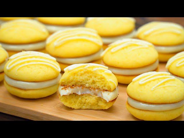 Delicious lemon biscuits with filling | Easy recipe