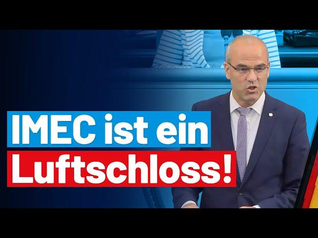 Dr. Rainer Rothfuß zum Wirtschaftskorridor Indien-Nahost-Europa - AfD-Fraktion im Bundestag