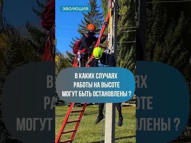 Когда необходимо остановить работы на высоте ? #безопасность #работа #лестница #сиз