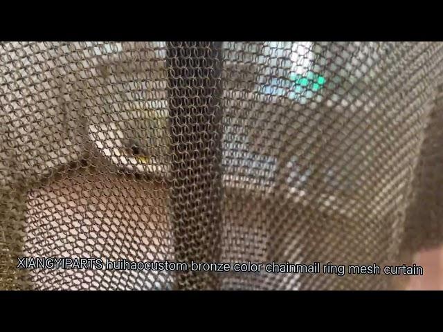 bronze color chainmail ring mesh curtain