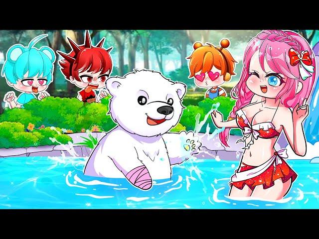 Anna & Polar Bear vs Raddy x Oren x Sky at The Stream | Gacha Life | Rainbow Z Multiverse