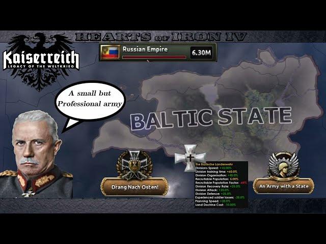 Hoi4 Kaiserreich: The Baltic State defeats Russia with a small but professional army