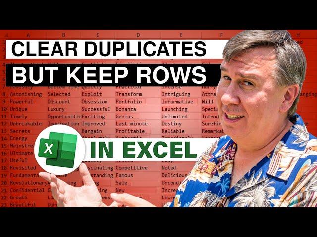 Excel Get Rid Of Duplicate Amounts, But Don't Delete The Rows! - Episode 2562