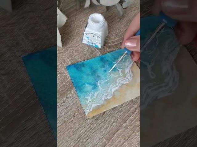 How to paint watercolor waves 