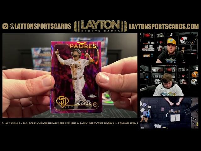 Dual Case MLB   2024 Topps Chrome Update Series Delight & Panini Impeccable Hobby #1   RANDOM TEAMS