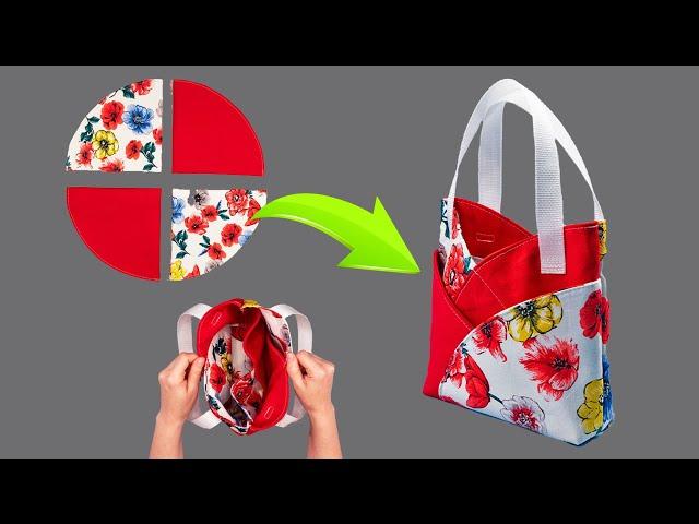 A cute bag sew from 4 pieces simply and quickly!