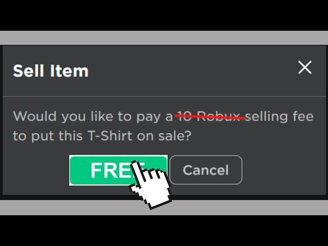 How to sell roblox t shirts for free