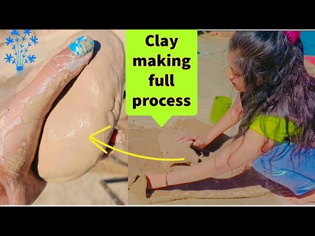 मूर्ति के लिए मिट्टी कैसे तेयार करे | how to make clay at home | Any Arts vaishali