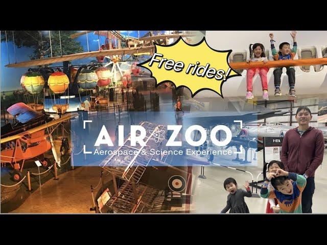 FREE kids rides in a HUGE museum??? Air Zoo Aerospace & Science Museum, Kalamazoo - Family vlog