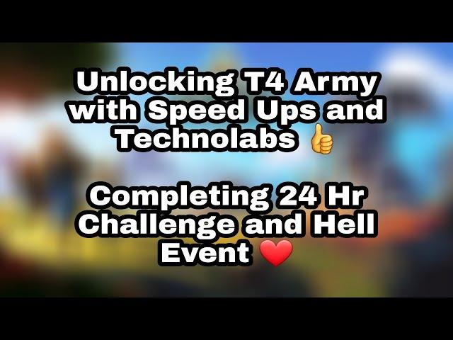 Lords Mobile | Unlocking T4 with speed ups and Technolabs | Doing 24 Hr Challenge