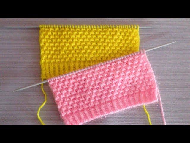 Very Easy Knitting Stitch Pattern For Sweater/Cardigan/Blankets