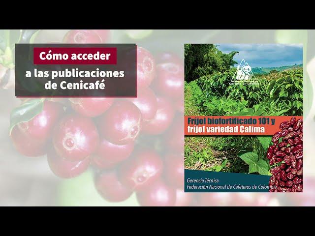 Cómo acceder a la publicaciones de Cenicafé