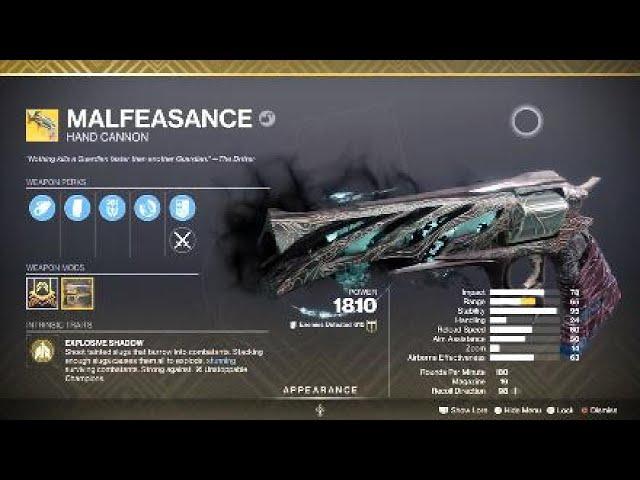 Malfeasance Exotic Weapon & Catalyst + Darkness in the Light quest guide – Destiny 2