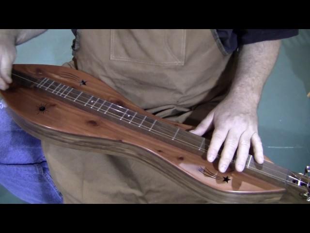 Handmade Folkcraft® Instruments Mountain Dulcimer, Black Walnut Body, Eastern Red Cedar Top