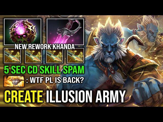 NEW IMBA KHANDA Create Unlimited Illusion Army 5 Sec CD Skill Spam OC Phantom Lancer Dota 2