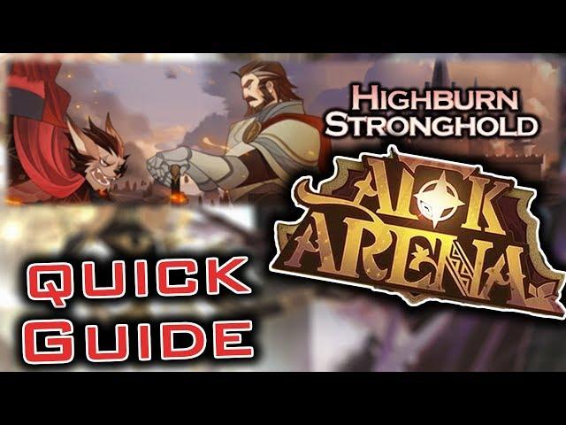 AFK ARENA - HIGHBURN STRONGHOLD | QUICK GUIDE. How to Skip Boss Shortcut. Fights are out