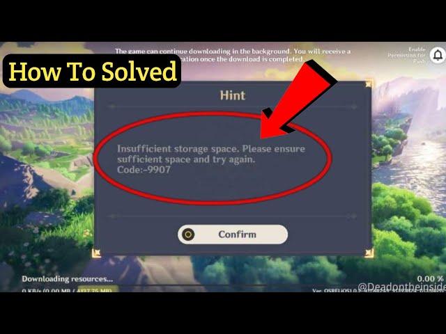How To Fix Genshin Impact Insufficient Storage Space Problem on Android ৷ New updated