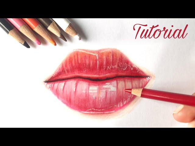 How To Draw Lips  | Colored Pencil Tutorial