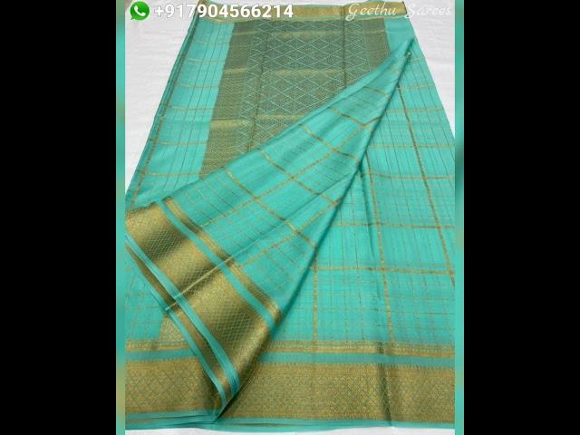 Exclusive Pure Mysore Crepe Silk Sarees With Silk Mark - Whatsapp 7904566214 #geethusarees