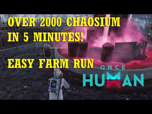 Once Human Over 2000 CHAOSIUM in FIVE minutes   Fast, Easy, Farm   A must do farm route!