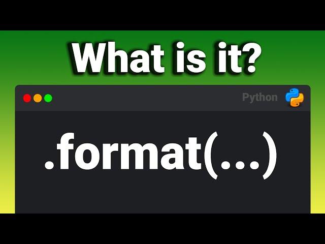 .format() explained in Python