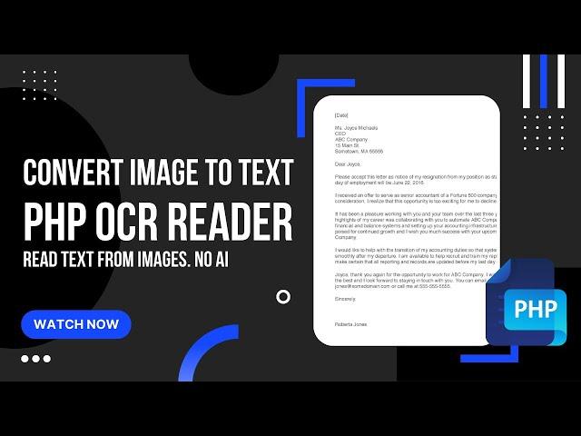 Read Text from Images using PHP OCR Reader