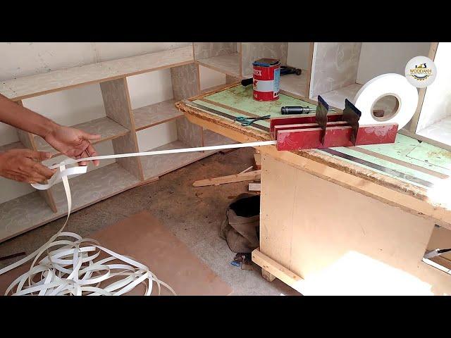 Homemade Edge Banding Machine | Apply PVC edge banding | edge bander mdf | WoodWorking