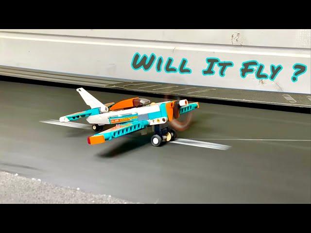 Will It Fly? Lego Technic Plane Takeoff Test.