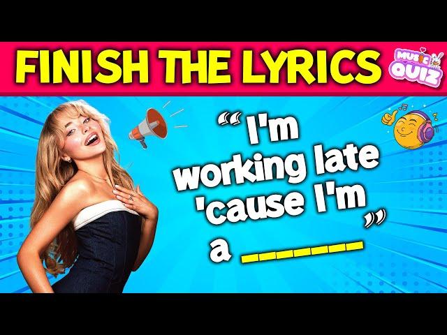 FINISH THE LYRICS  Most Popular Viral TikTok Songs 2023-2024 | Music Quiz