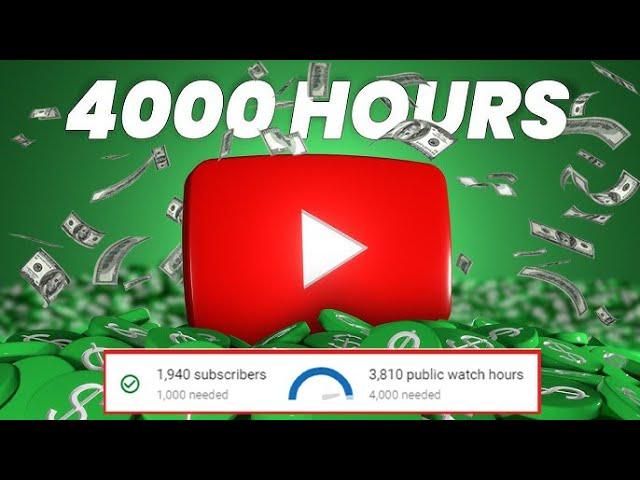 Complete 4000 Watch Hours in 1 Month | Unlock Monetization Fast | Exciting Earnings