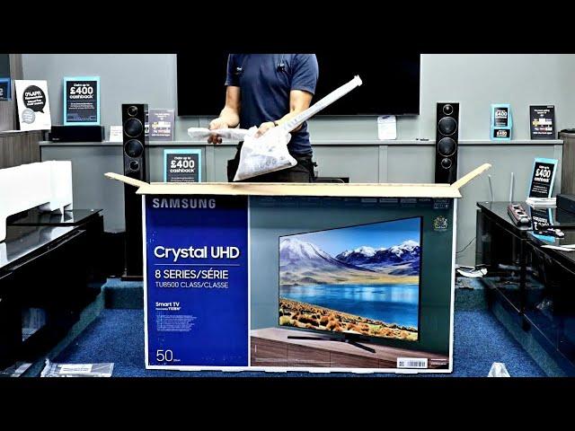 Samsung 2020 TU8500 50" 4K TV Unboxing, Setup and 4K Demo Videos
