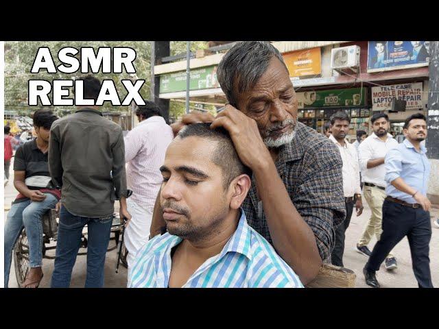 The cosmic massage  | Old Man Amazing Head massage | Indian ASMR | Only $1.20 |