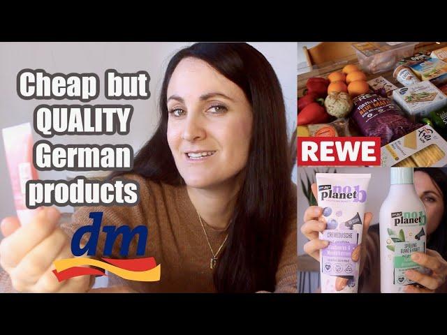 DM IN GERMANY HAS AMAZING (CHEAP) PRODUCTS!  DM drugstore + REWE supermarket haul