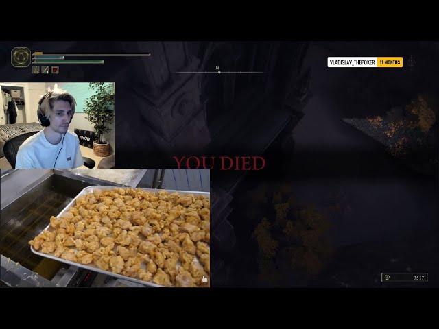 xQc loses 400k Souls after over an Hour of farming in Elden Ring