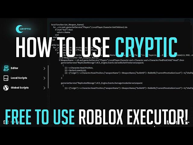 CRYPTIC ROBLOX EXPLOIT/EXECUTOR - HOW TO DOWNLOAD, INSTALL AND EXECUTE SCRIPTS ON YOUR PC JULY 2024