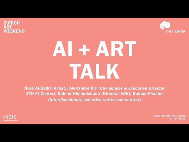 ZAW X ETH AI CENTER | AI + ART Talk