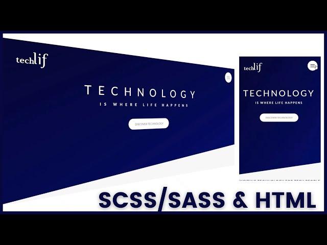 Build A Responsive Website With HTML & SCSS/SASS,  Full SASS Project (Create Website With SASS) 2024