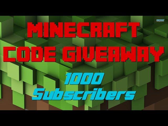 NooBGam3rZ GIVEAWAY! - MINECRAFT CODE GIVEAWAY! [1000 Subscribers]