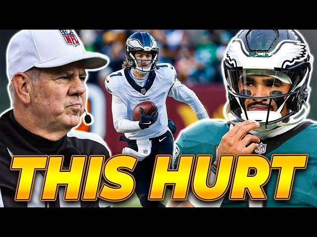 Eagles call OUT refs after loss vs Commanders + Jalen Hurts Injury Update & Defensive Issues!