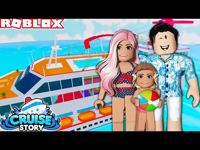 WE WENT ON A FAMILY CRUISE SHIP FOR FREE  | Roblox Cruise Story