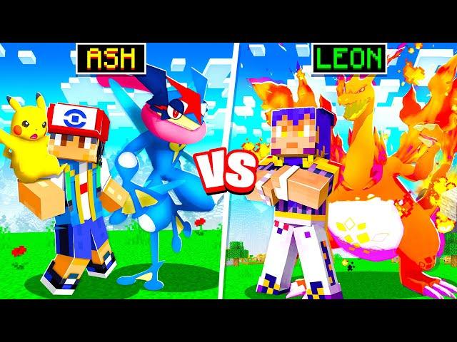 ASH KETCHUM Vs LEON in Minecraft PIXELMON!