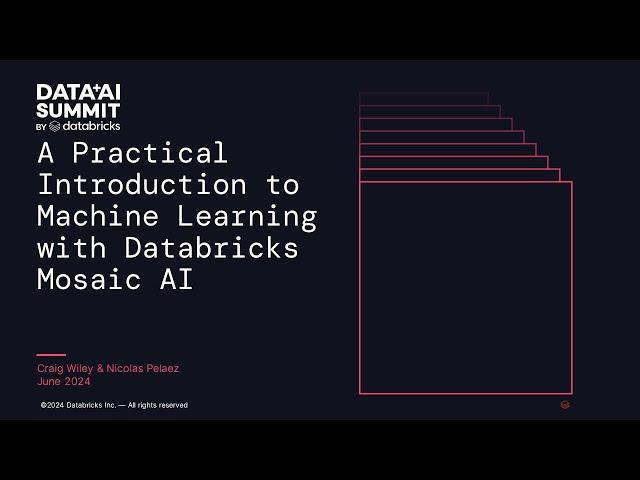 A Practical Introduction to Machine Learning with Databricks Mosaic AI