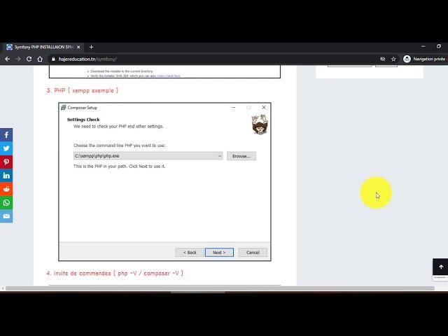 installation symfony windows 10