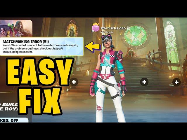 HOW TO FIX MATCHMAKING ERROR (#1) in Fortnite 2024