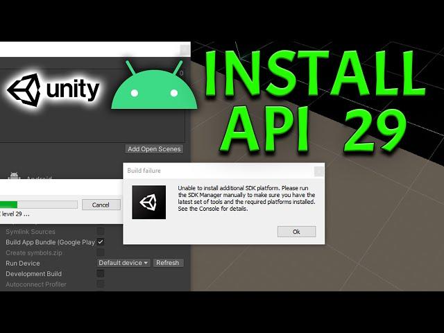 Update Unity Android SDK to API Level 29 (10) Quick Tutorial - Fix Unable to Install SDK Platform